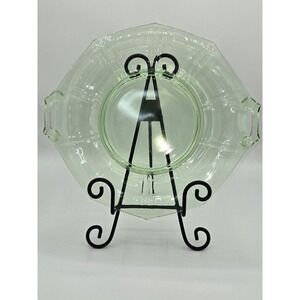 Depression Glass Green Uranium Serving Plate with Handles 11.5"‎